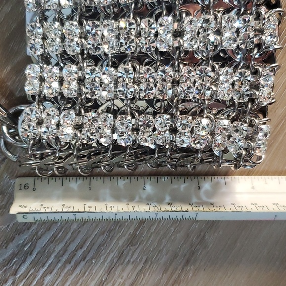 Glitzy! NWT Paco Rabanne Iconic Rhinestone 1969 Nano Bag - Picture 12 of 13